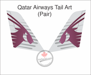 'Qatar Airways Tail Art' Premium Vinyl Decal / Sticker