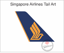 'Singapore Airlines Tail Art' Premium Vinyl Decal / Sticker