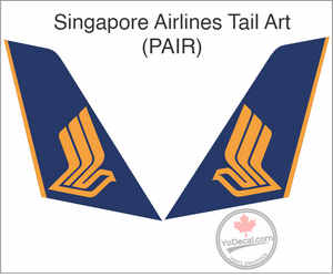 'Singapore Airlines Tail Art' Premium Vinyl Decal / Sticker