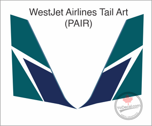 'WestJet Tail Art' Premium Vinyl Decal / Sticker