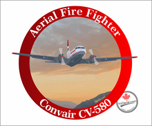 'Aerial Fire Fighter Convair CV-580 Full Colour' Premium Vinyl Decal
