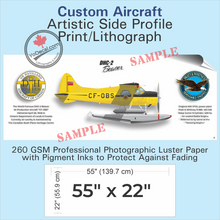 CUSTOM Aircraft Side Profile Art Print / Lithograph
