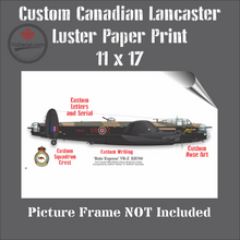 Custom RCAF Lancaster Bomber Print