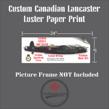 Custom RCAF Lancaster Bomber Print
