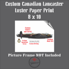 Custom RCAF Lancaster Bomber Print