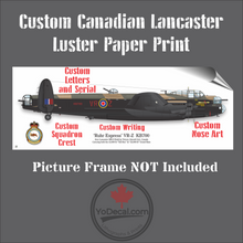 Custom RCAF Lancaster Bomber Print