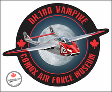 DH.100 Vampire Frontal Comox Air Force Museum Vinyl Decal Sticker