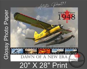 'Dawn of a New Era - DHC-2 Beaver (ARTISTIC PRINT)' Premium Wall Art