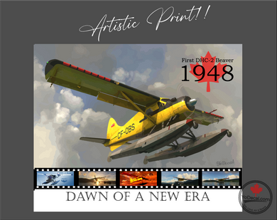 'Dawn of a New Era - DHC-2 Beaver (ARTISTIC PRINT)' Premium Wall Art