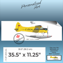 DHC-2 Beaver PERSONALIZED Aircraft Side Profile Art Print / Lithograph