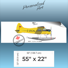 DHC-2 Beaver PERSONALIZED Aircraft Side Profile Art Print / Lithograph