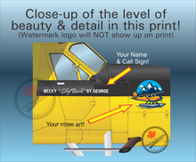 DHC-2 Beaver PERSONALIZED Aircraft Side Profile Art Print / Lithograph