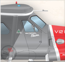DHC-2 Diesel Beaver Sealand Aviation RED AO3 Canvas Print