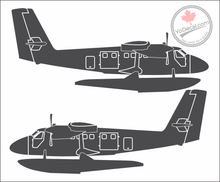 'DHC CC-138 Twin Otter on Floats Side Profile (PAIR)' - Premium Vinyl Decal Sticker