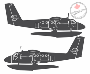 'DHC CC-138 Twin Otter on Floats Side Profile (PAIR)' - Premium Vinyl Decal Sticker