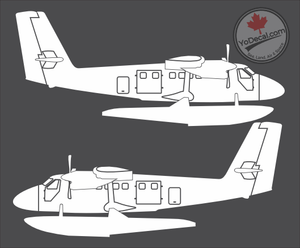 'DHC CC-138 Twin Otter on Floats Side Profile (PAIR)' - Premium Vinyl Decal Sticker