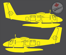'DHC CC-138 Twin Otter on Floats Side Profile (PAIR)' - Premium Vinyl Decal Sticker