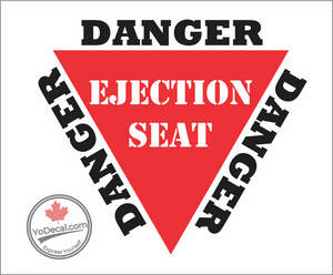 'Danger Ejection Seat - SOLID' Premium Vinyl Decal