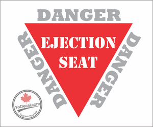 'Danger Ejection Seat - SOLID' Premium Vinyl Decal