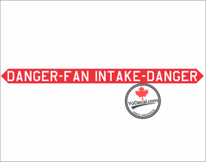 'Danger Fan Intake USAF F-35' Premium Vinyl Decal Sticker