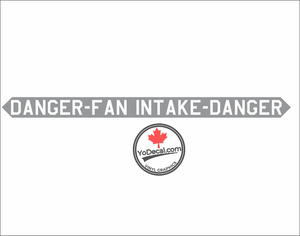 'Danger Fan Intake USAF F-35' Premium Vinyl Decal Sticker