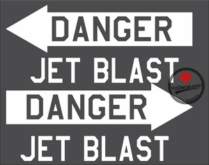 'Danger Jet Blast USAF' Premium Vinyl Decal Sticker