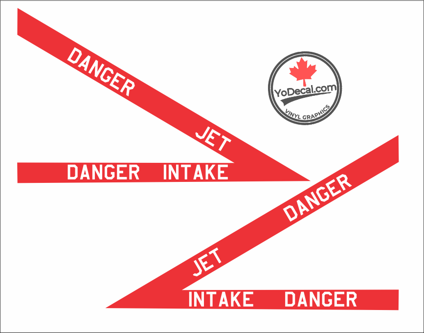 Red Jet Sticker 'Danger Jet Intake USAF' Premium Vinyl Decal Sticker – YoDecal.com