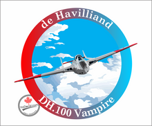 'de Havilland DH.100 Vampire Full Colour' Premium Vinyl Decal