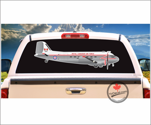 'Douglas CC-129 DC-3 C-47 Dakota Vintage RCAF Side Profile' Premium Vinyl Decal / Sticker