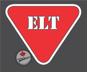 'ELT - Emergency Locator Transmitter' Premium Vinyl Decal / Sticker