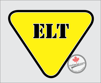 'ELT - Emergency Locator Transmitter' Premium Vinyl Decal / Sticker
