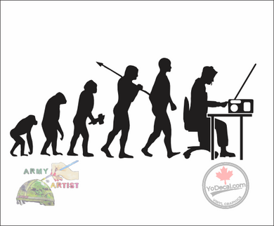 Evolution of Man - Communications & Signals Vinyl Decal / Sticker