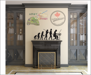 Evolution of Man - Communications & Signals Vinyl Decal / Sticker