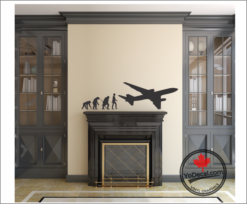 'Evolution of Man - Commercial Pilot' Premium Vinyl Decal / Sticker ...