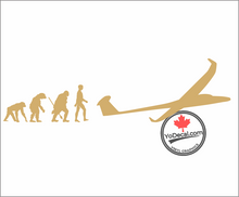 'Evolution of Man - Glider Pilot' Premium Vinyl Decal / Sticker