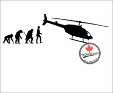 'Evolution of Man - Helicopter Pilot' Premium Vinyl Decal / Sticker
