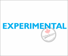 'Experimental (Straight 2 Humanist Font)' Premium Vinyl Decal