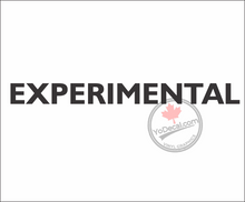 'Experimental (Straight 2 Humanist Font)' Premium Vinyl Decal