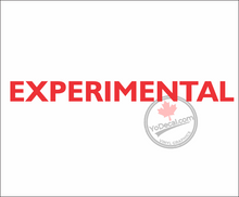 'Experimental (Straight 2 Humanist Font)' Premium Vinyl Decal