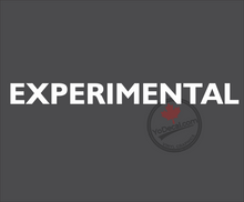 'Experimental (Straight 2 Humanist Font)' Premium Vinyl Decal