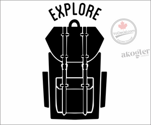 'Explore Backpack' Premium Vinyl Decal