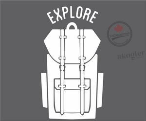 'Explore Backpack' Premium Vinyl Decal