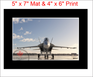 'F-18 Arctic Warrior (Mounted ARTISTIC PRINT)' Premium Wall Art