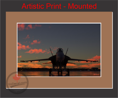 'F-18 Morning Glory (Mounted ARTISTIC PRINT)' Premium Wall Art