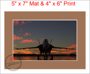 'F-18 Morning Glory (Mounted ARTISTIC PRINT)' Premium Wall Art