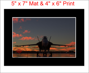 'F-18 Morning Glory (Mounted ARTISTIC PRINT)' Premium Wall Art