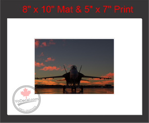 'F-18 Morning Glory (Mounted ARTISTIC PRINT)' Premium Wall Art