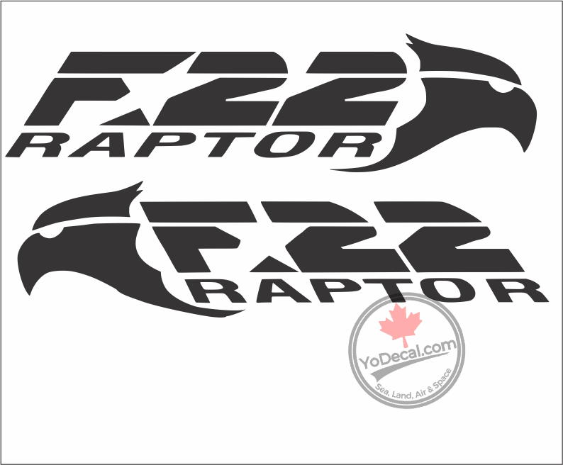 'F-22 Raptor Logo 1' Premium Vinyl Decal Sticker – YoDecal.com