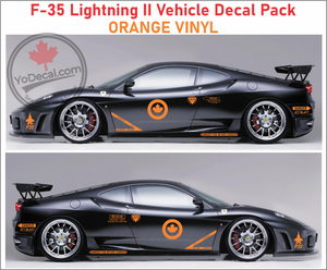 'F-35 Lightning RCAF Vehicle Decal Pack' Premium Vinyl Decals