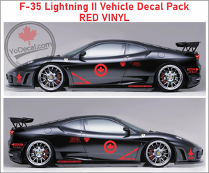 'F-35 Lightning RCAF Vehicle Decal Pack' Premium Vinyl Decals